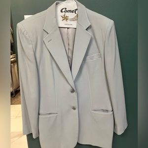 Vintage light blue wool pantsuit (jacket & pants)